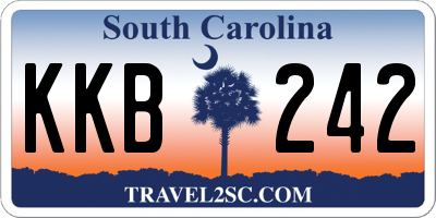 SC license plate KKB242