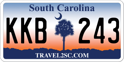 SC license plate KKB243
