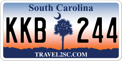 SC license plate KKB244