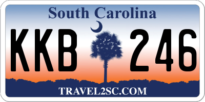 SC license plate KKB246