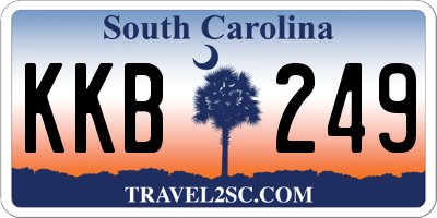 SC license plate KKB249