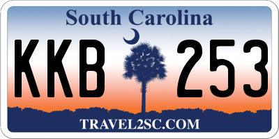 SC license plate KKB253