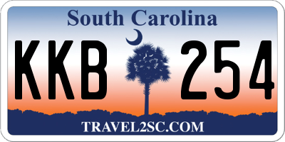 SC license plate KKB254