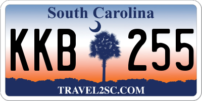 SC license plate KKB255