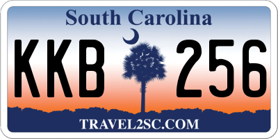 SC license plate KKB256
