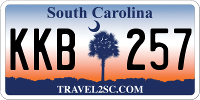 SC license plate KKB257