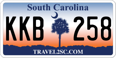 SC license plate KKB258