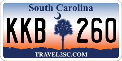 SC license plate KKB260