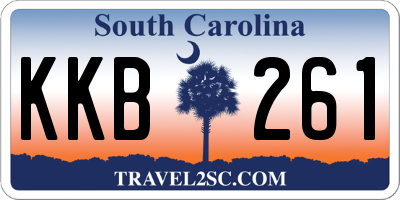 SC license plate KKB261