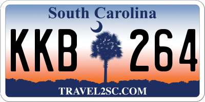 SC license plate KKB264