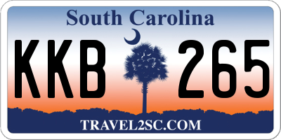 SC license plate KKB265