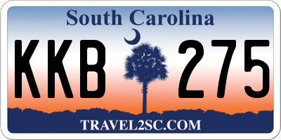 SC license plate KKB275