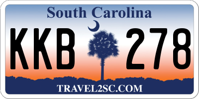 SC license plate KKB278