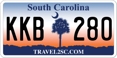 SC license plate KKB280