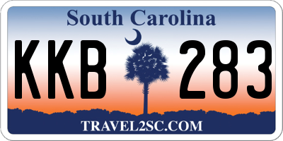 SC license plate KKB283