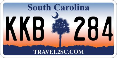 SC license plate KKB284