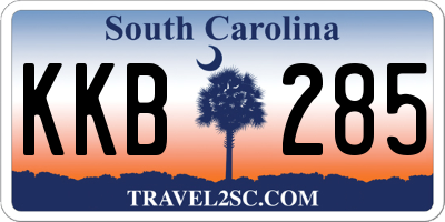 SC license plate KKB285