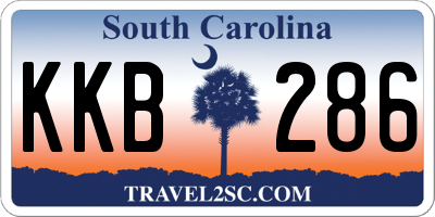SC license plate KKB286