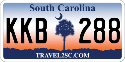 SC license plate KKB288