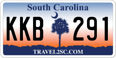 SC license plate KKB291