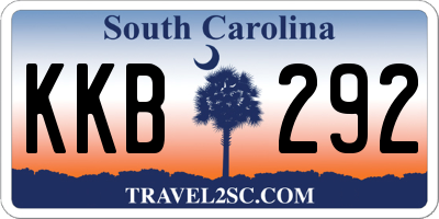 SC license plate KKB292