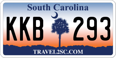 SC license plate KKB293