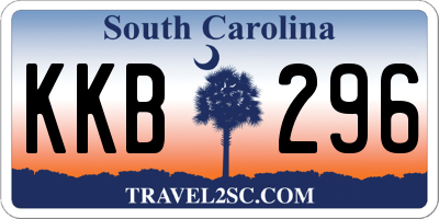 SC license plate KKB296