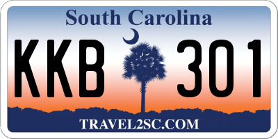 SC license plate KKB301