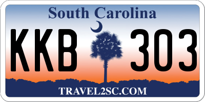 SC license plate KKB303