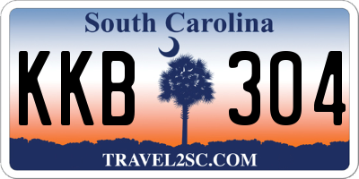 SC license plate KKB304