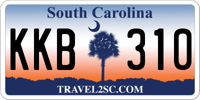 SC license plate KKB310