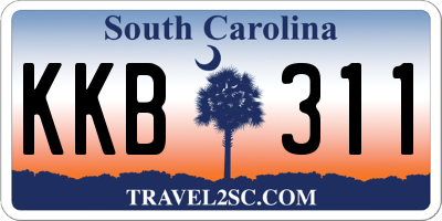 SC license plate KKB311