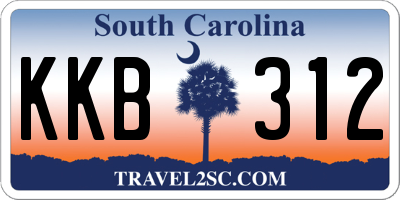 SC license plate KKB312