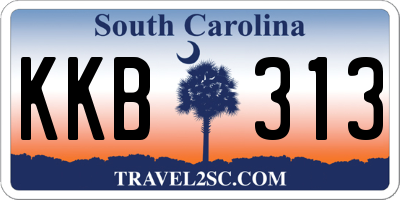 SC license plate KKB313