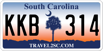 SC license plate KKB314