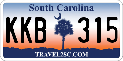 SC license plate KKB315