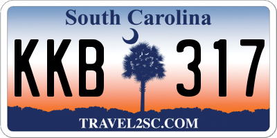 SC license plate KKB317