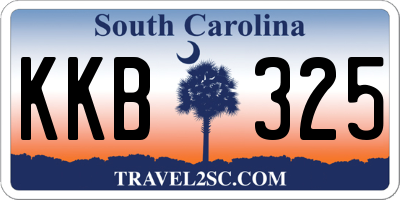SC license plate KKB325