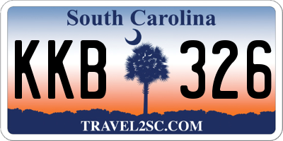 SC license plate KKB326