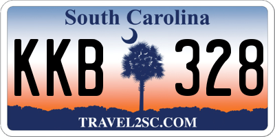SC license plate KKB328