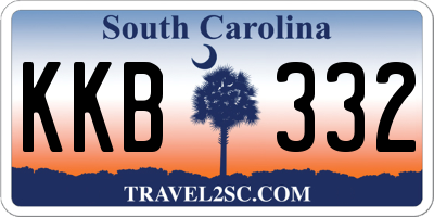 SC license plate KKB332