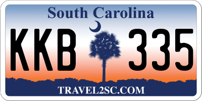 SC license plate KKB335