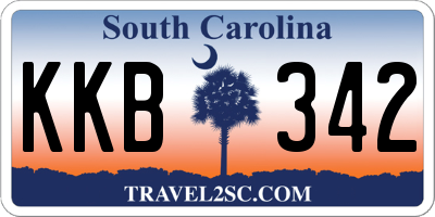 SC license plate KKB342