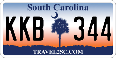 SC license plate KKB344