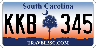 SC license plate KKB345