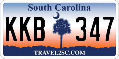 SC license plate KKB347