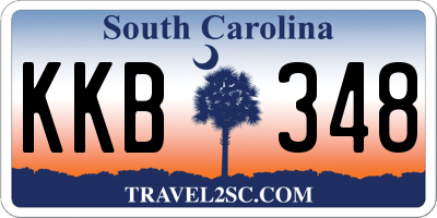SC license plate KKB348