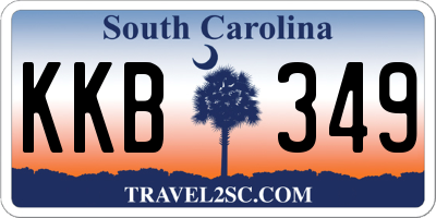 SC license plate KKB349