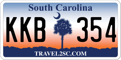 SC license plate KKB354