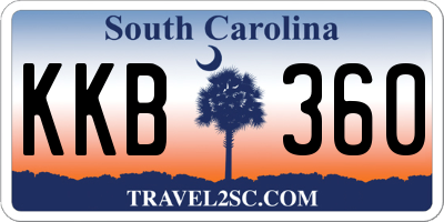 SC license plate KKB360